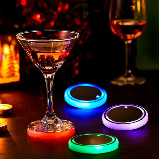 Portavasos iluminados LED Multicolor